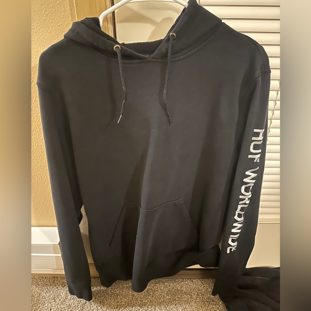 Huf Worldwide Black Hoodie Men’s size Medium